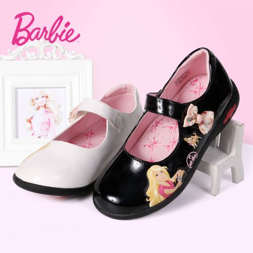Chaussures enfants en PU BARBIE ronde pour printemps - semelle caoutchouc antidérapant Ref 1009142