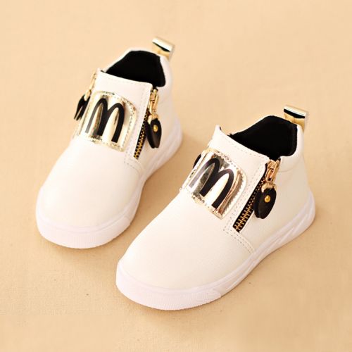 Chaussures enfants ronde coutures cuir pour printemps - semelle caoutchouc Ref 1009429