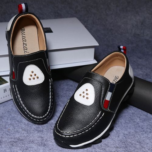 Chaussures enfants en cuir ronde coutures pour printemps - semelle fond composite Ref 1009468