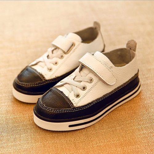 Chaussures enfants en cuir ronde coutures pour printemps - semelle caoutchouc Wear Ref 1009472