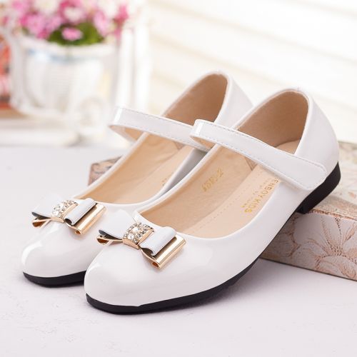Chaussures enfants en PU BENBOY ronde avec perles pour printemps - semelle caoutchouc Ref 1009951