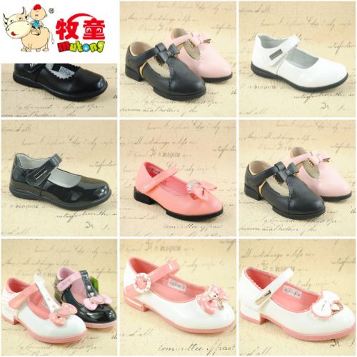 Chaussures enfants ronde coutures cuir pour printemps - semelle caoutchouc naturel Ref 1010045