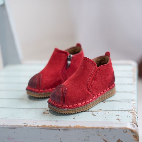 Chaussures enfants en de vache, Nubuck, pour hiver - Ref 1010099