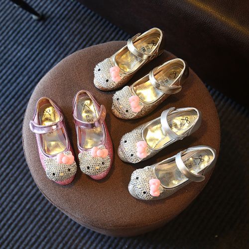 Chaussures enfants en PU BELLA NEWMAN ronde avec perles pour été - semelle plastique Ref 1010115