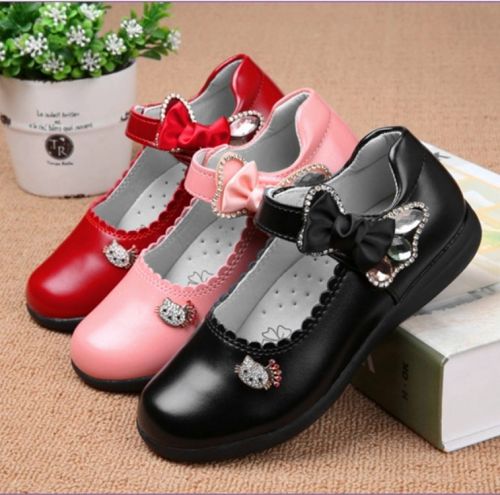 Chaussures enfants en cuir ronde coutures pour printemps - semelle caoutchouc Ref 1010141