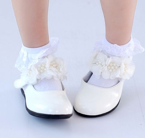 Chaussures enfants en cuir ronde brodé pour Toute saison - semelle fond composite Ref 1010229