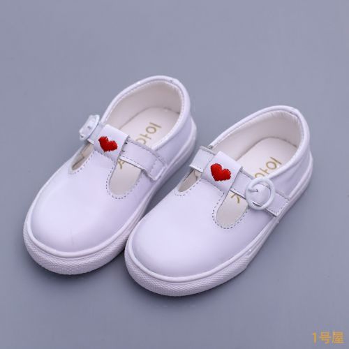 Chaussures enfants en cuir ronde creux pour printemps - semelle caoutchouc naturel Ref 1010263