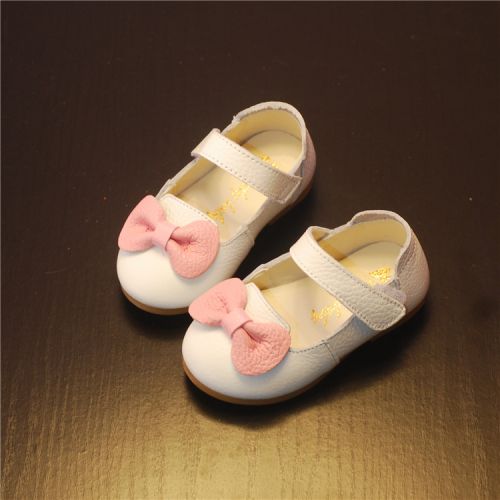Chaussures enfants en cuir ronde pour printemps - semelle caoutchouc naturel Ref 1010269