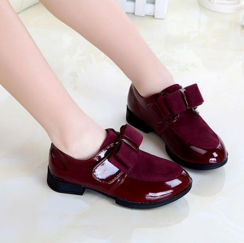 Chaussures enfants en PU pointu coutures cuir pour printemps - semelle caoutchouc Ref 1010285