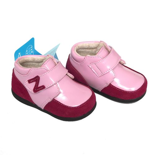 Chaussures enfants en de vache, Nubuck, ronde coutures cuir pour hiver - semelle caoutchouc Ref 1010405
