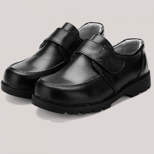 Chaussures enfants en cuir tête carrée coutures pour Toute saison - semelle caoutchouc antidérapant Ref 1010442