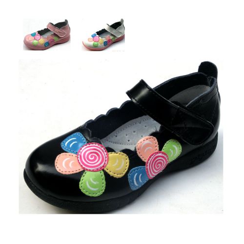 Chaussures enfants ronde brodé pour printemps - semelle caoutchouc Ref 1010563