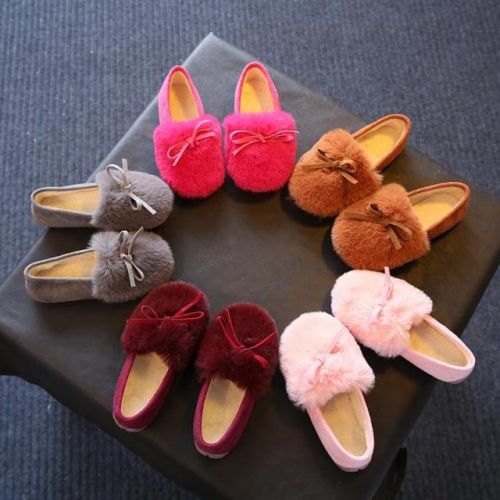 Chaussures enfants ronde pour hiver - semelle caoutchouc Ref 1010577