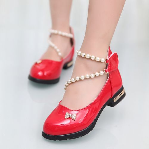Chaussures enfants en cuir synthétique pointu pour printemps - semelle caoutchouc naturel Ref 1010655