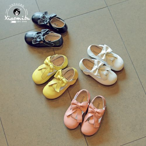 Chaussures enfants en cuir ronde pour printemps - semelle caoutchouc Ref 1010671