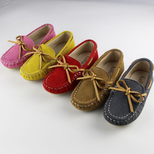 Chaussures enfants en de vache, Nubuck, ronde pour Toute saison - semelle caoutchouc antidérapant Ref 1010729
