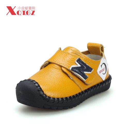 Chaussures enfants en cuir XQT.GZ ronde coutures pour printemps - semelle caoutchouc Ref 1010762