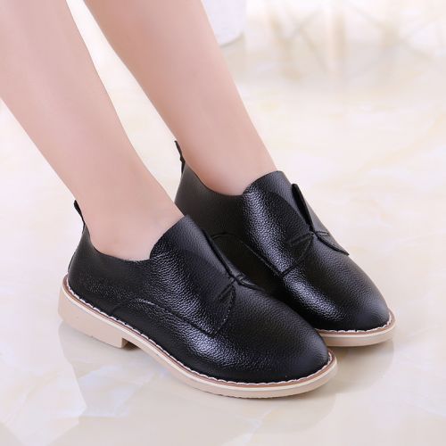 Chaussures enfants en PU ronde coutures cuir pour printemps - semelle caoutchouc Ref 1010870