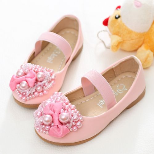 Chaussures enfants en PU BOBO ANGEL ronde avec perles pour printemps - Ref 1010934