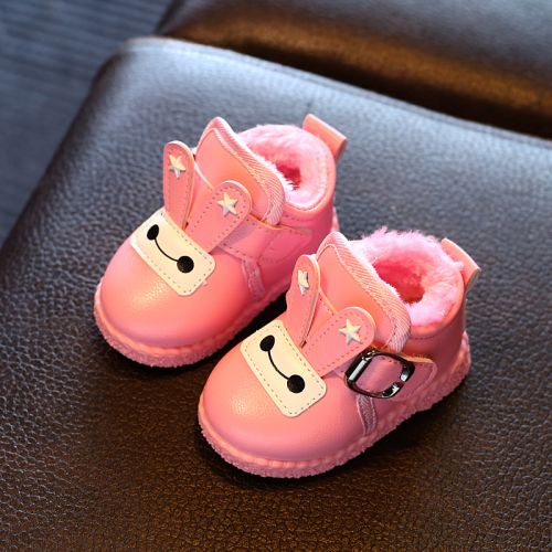 Chaussures enfants en PU ronde coutures cuir pour hiver - semelle caoutchouc Ref 1011030
