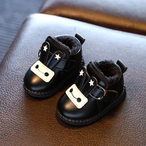Chaussures enfants en PU ronde coutures cuir pour hiver - semelle caoutchouc Ref 1011070