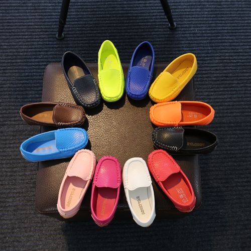 Chaussures enfants en similicuir ronde coutures cuir pour hiver - Ref 1011134