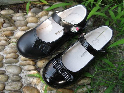Chaussures enfants en cuir HELLO KITTY ronde pour printemps - Ref 1011191