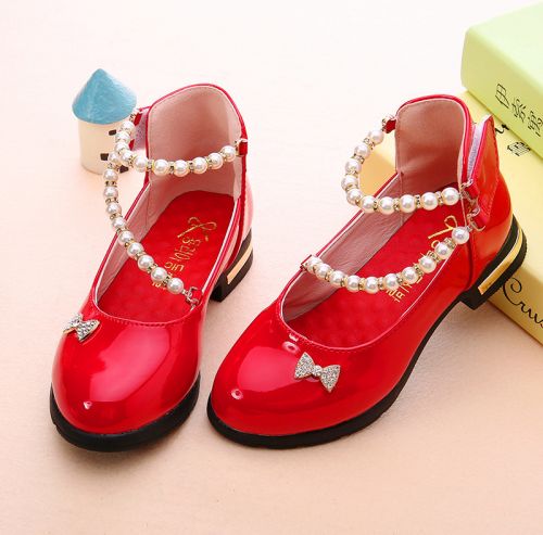 Chaussures enfants en PU tête carrée pour printemps - semelle caoutchouc Ref 1011249