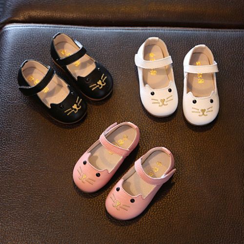 Chaussures enfants en cuir ronde coutures pour printemps - Ref 1011440