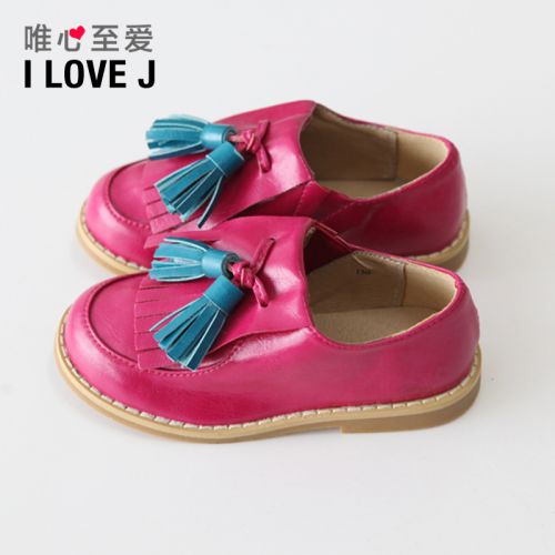Chaussures enfants en cuir synthétique ronde houppe pour printemps - semelle Ref 1011445