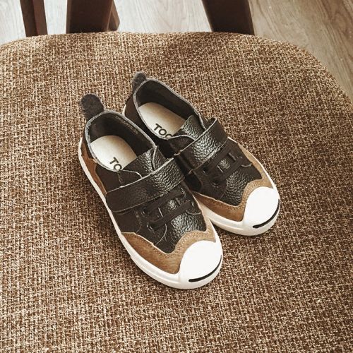 Chaussures enfants en cuir ronde pour printemps - semelle caoutchouc Ref 1011453