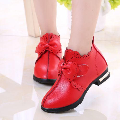Chaussures enfants en PU pointu coutures cuir pour printemps - semelle caoutchouc antidérapant Ref 1011487