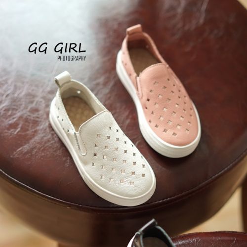 Chaussures enfants en cuir ronde coutures pour Toute saison - semelle caoutchouc naturel Ref 1011517