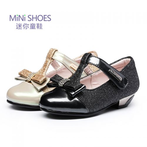 Chaussures enfants en similicuir ronde coutures cuir pour printemps - semelle TPR Ref 1011733