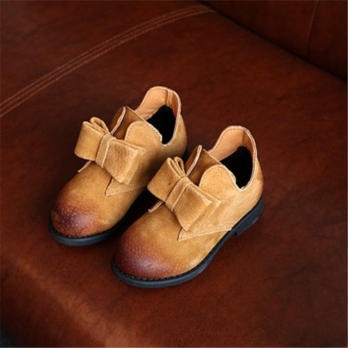 Chaussures enfants en cuir ronde pour hiver - semelle caoutchouc Ref 1012243