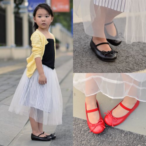 Chaussures enfants en cuir ronde pour printemps - semelle caoutchouc Ref 1012359