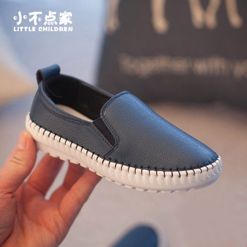 Chaussures enfants ronde coutures cuir pour printemps - semelle caoutchouc naturel Ref 1012391