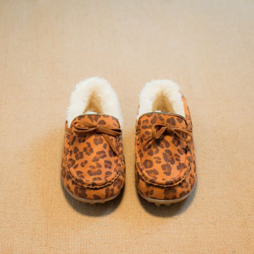 Chaussures enfants ronde coutures cuir pour hiver - semelle caoutchouc Ref 1012428