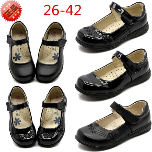 Chaussures enfants en peau de mouton tête plate coutures cuir pour Toute saison - semelle caoutchouc Ref 1012458
