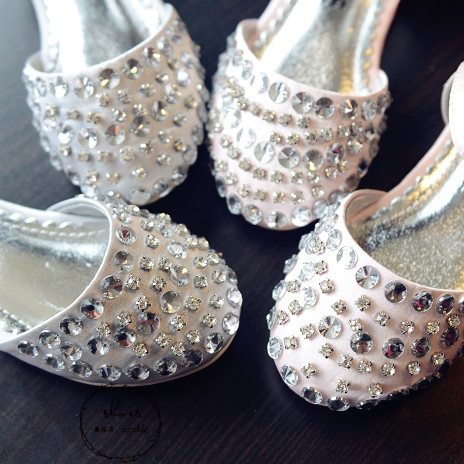 Chaussures enfants ronde avec perles pour été - semelle caoutchouc Wear Ref 1012477