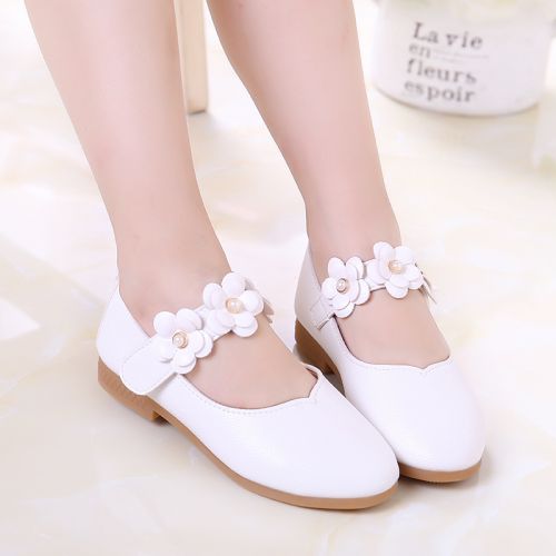 Chaussures enfants en PU ronde coutures cuir pour printemps - semelle caoutchouc Ref 1012502