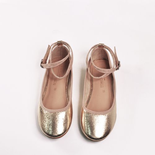 Chaussures enfants en cuir synthétique EMILEE tête plate coutures pour Toute saison - semelle PU Ref 1012541