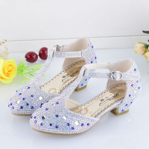 Chaussures enfants en PU ronde avec perles pour printemps - semelle caoutchouc Ref 1012574