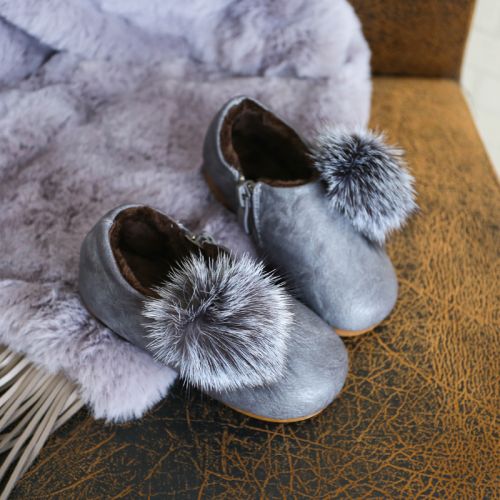 Chaussures enfants en PU ronde pour printemps - semelle caoutchouc carbone Ref 1012785