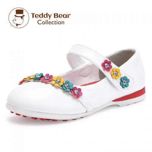 Chaussures enfants en PU ronde avec perles pour printemps - semelle TPR Ref 1012799