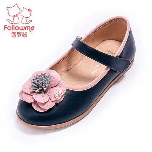 Chaussures enfants en cuir de vache fendu FOLLOW ME ronde pour printemps - Ref 1012913