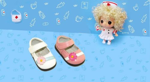 Chaussures enfants en peau de mouton ronde pour printemps - semelle caoutchouc Ref 1013077