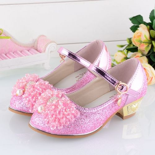 Chaussures enfants en PU ronde paillette pour printemps - semelle caoutchouc antidérapant Ref 1013088