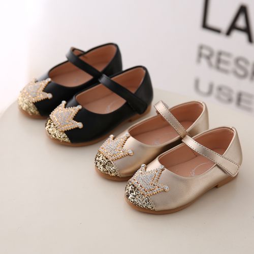 Chaussures enfants en PU ronde avec perles pour été - semelle TPR Ref 1013263