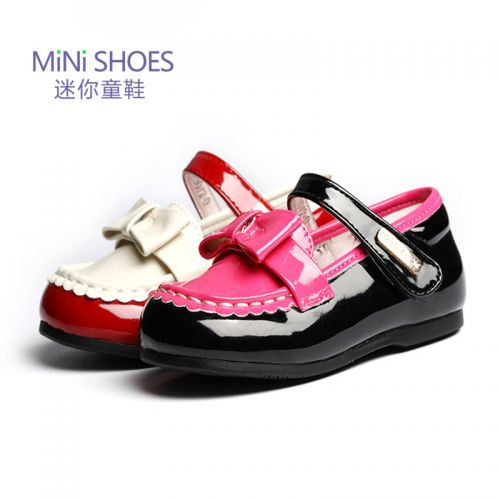 Chaussures enfants en similicuir ronde coutures cuir pour printemps - semelle TPR Ref 1013330
